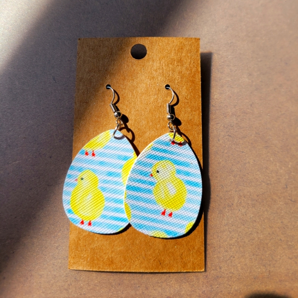 Handmade Easter Chick Earrings